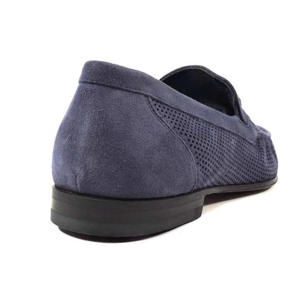 ALBERTO CICCIOLI 🇮🇹 MEN'S BLUE SUEDE COMFORT SUMMER LOAFERS - Picture 4 of 6